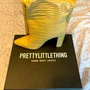 Pretty Little Thing brand, Croc boots, like new with original box,